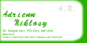 adrienn miklosy business card