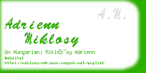 adrienn miklosy business card